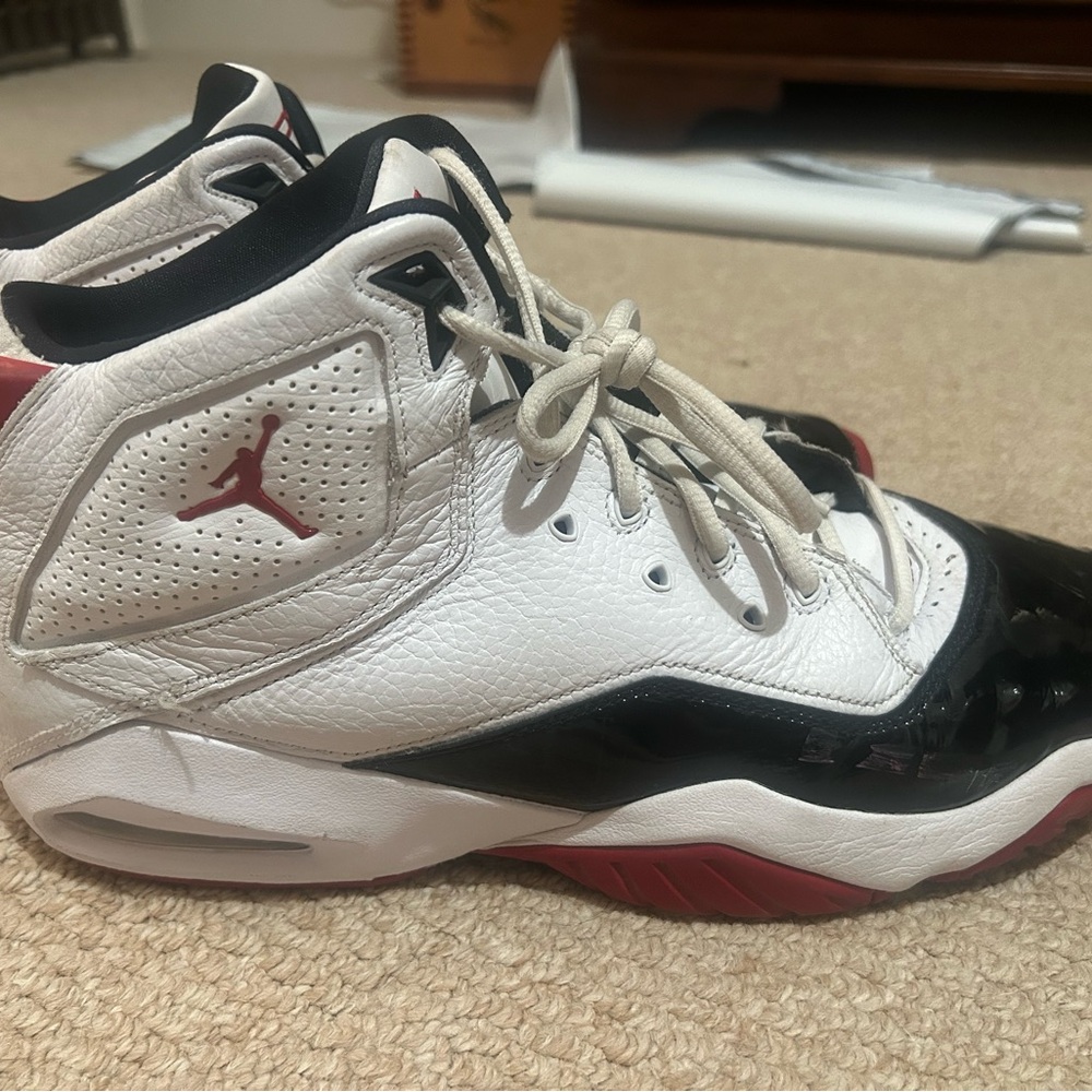Jordan Basketball Shoes - White, Black, Red